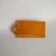 Pochette cloutée en cuir orange