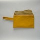 Pochette en cuir jaune