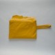 Yellow leather purse with flap