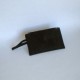 Black suede clutch with flap