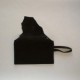 Black suede clutch with flap