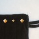 Black suede purse with studs