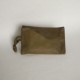 Bottle green leather bag with flap