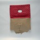 Beige leather clutch