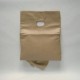Beige leather clutch