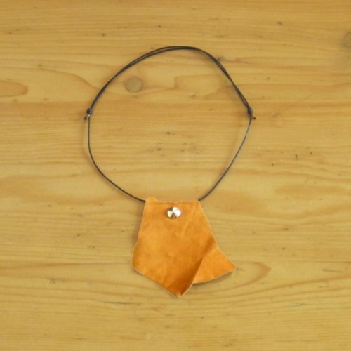 Collier cuir naturel - Genève