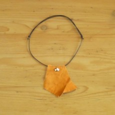 Collier cuir naturel