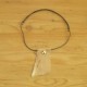 Collier en cuir beige