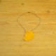 Yellow leather necklace chain