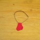 Collier en cuir rouge