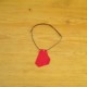 Red leather necklace