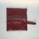 Burgundy leather purse with panels