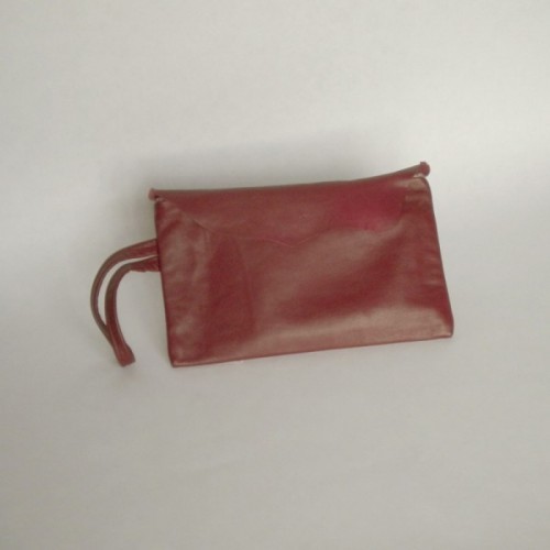 Pochette bordeaux en cuir - Versoix