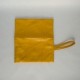 Yellow leather purse with panels