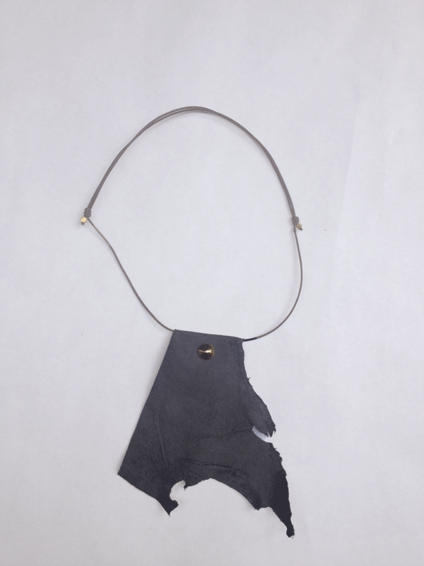  Grey suede necklace 