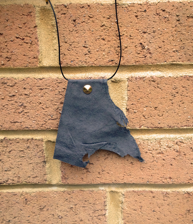  Grey suede necklace