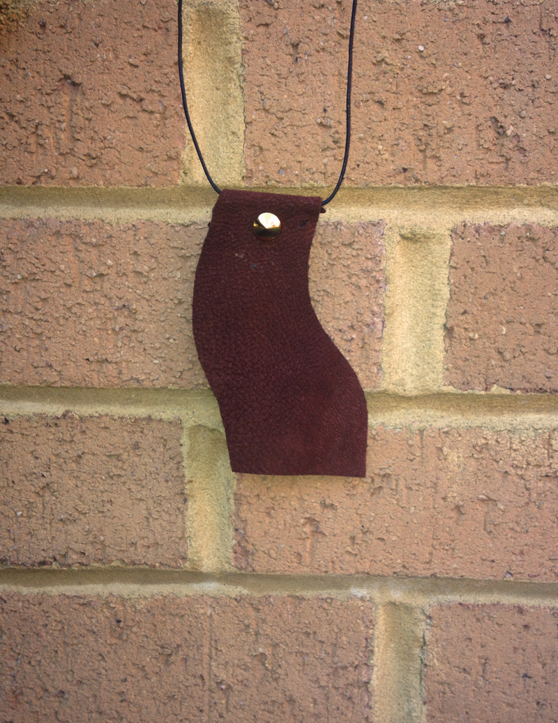  Brown suede necklace 