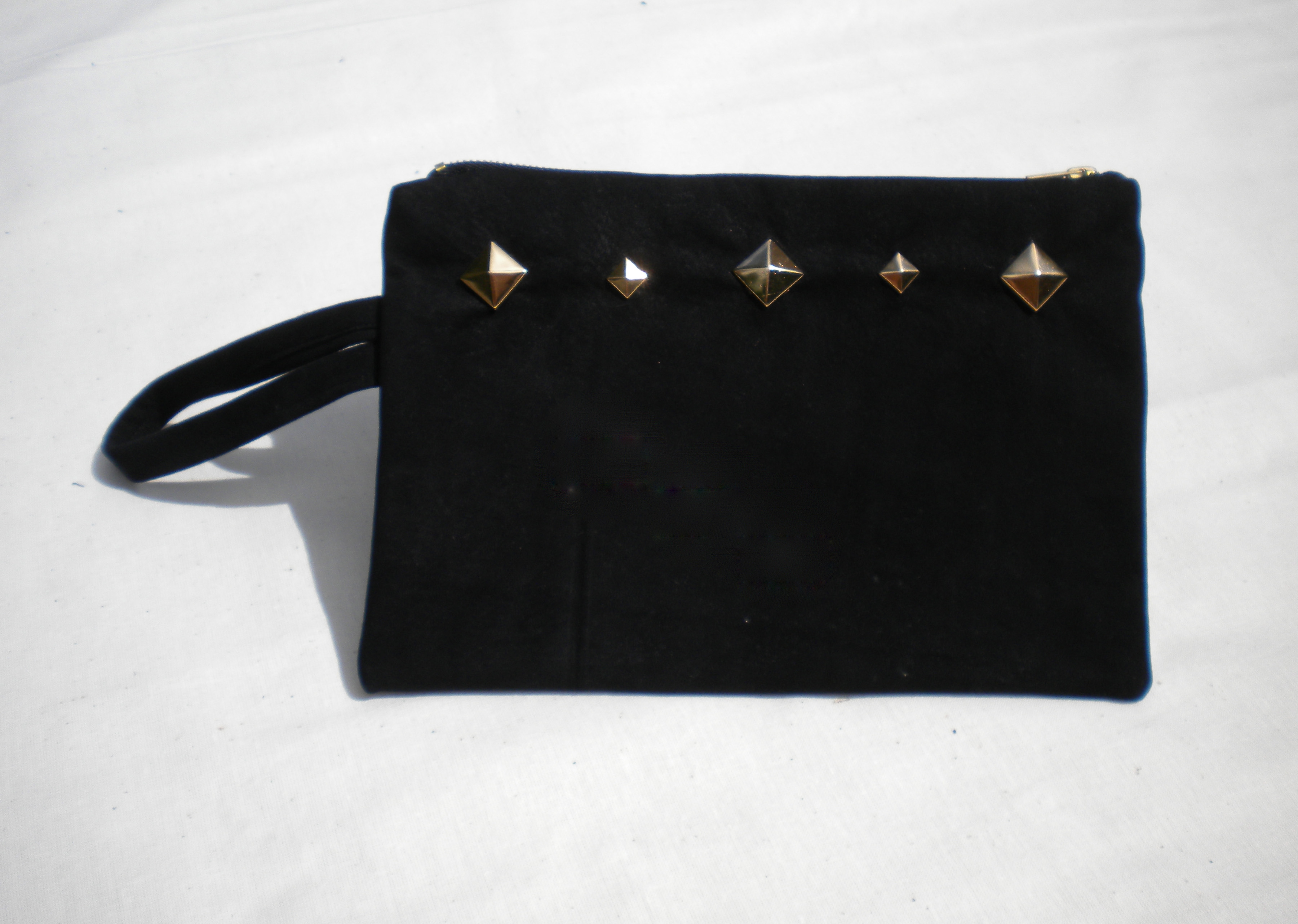  Pochette en daim noir