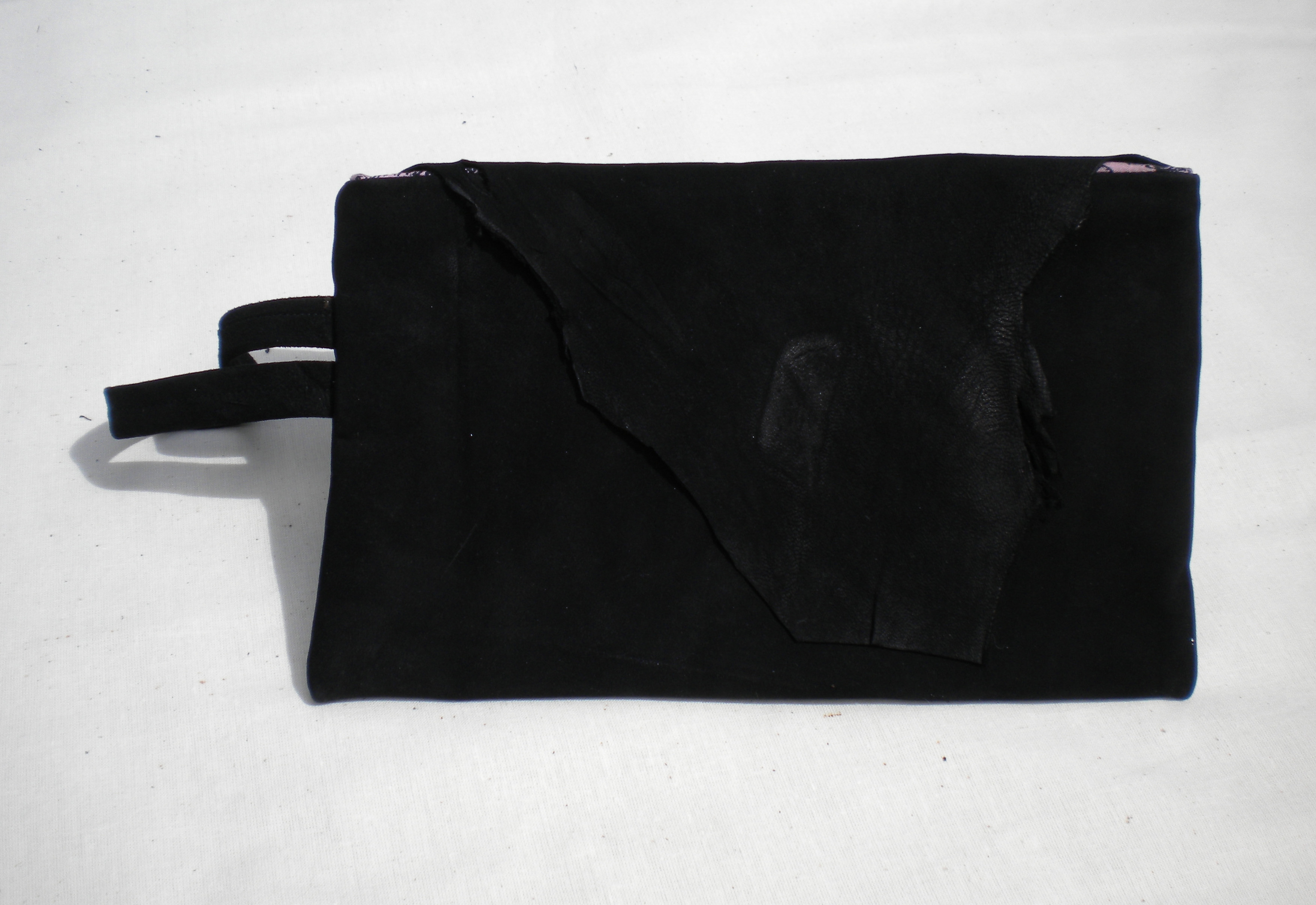  Black suede clutch