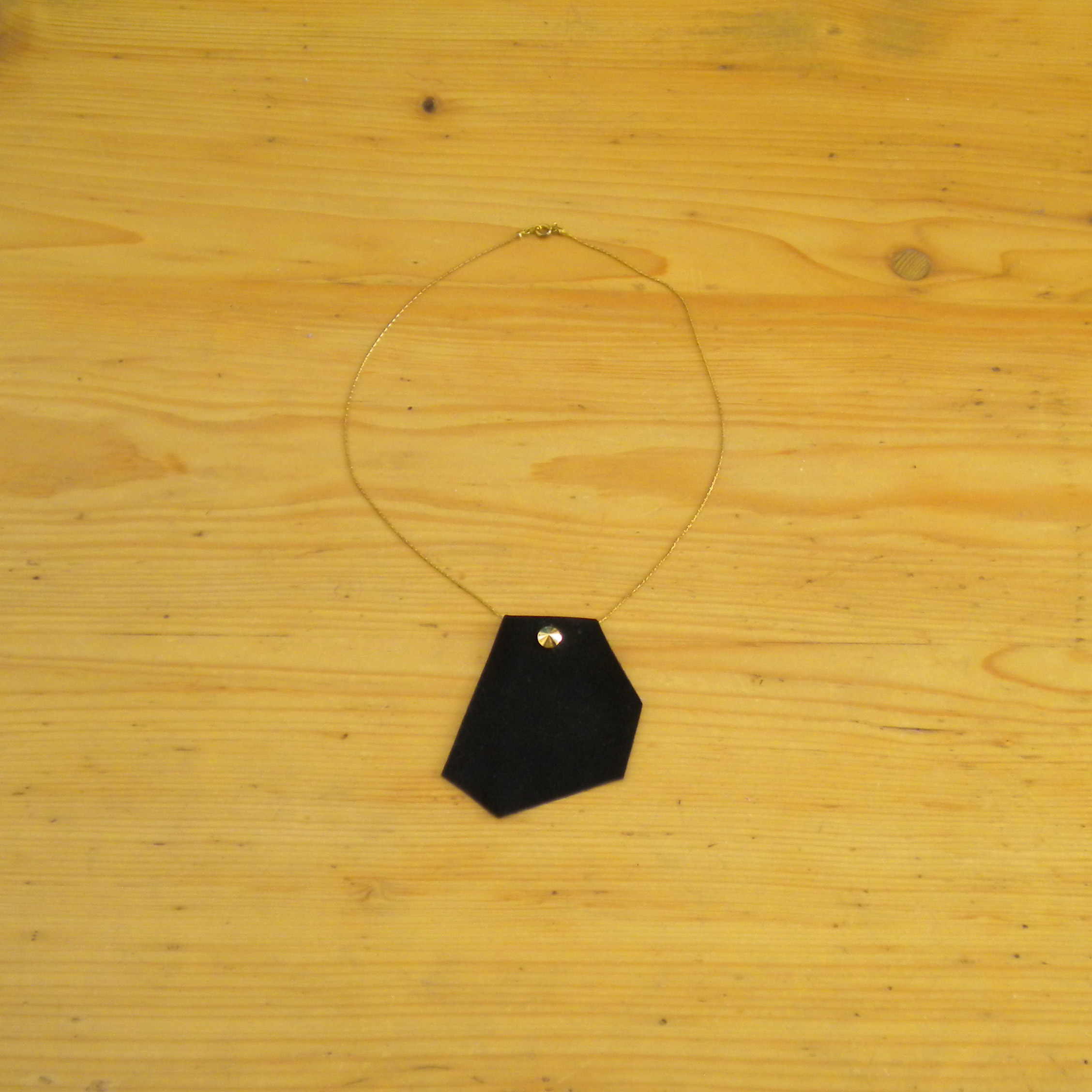  Black suede necklace