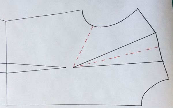 Patternmaking - How to tighten the armhole