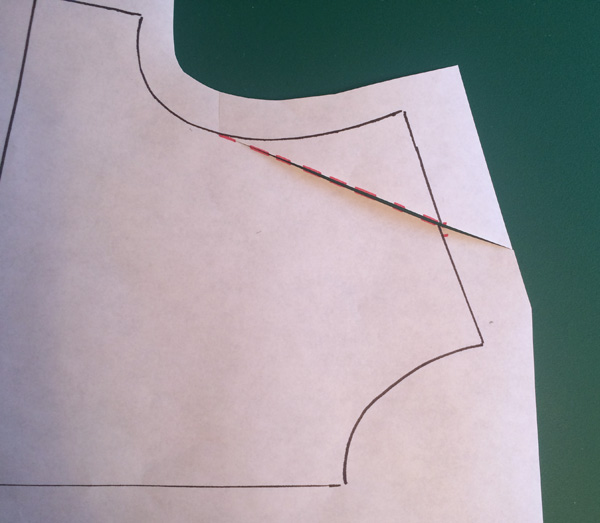 Pattern making - How to shorten the shoulder