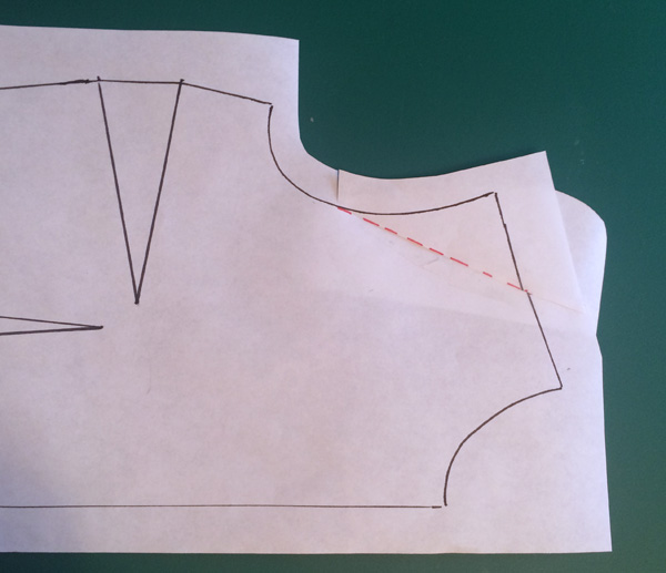 Pattern making - How to shorten the shoulder