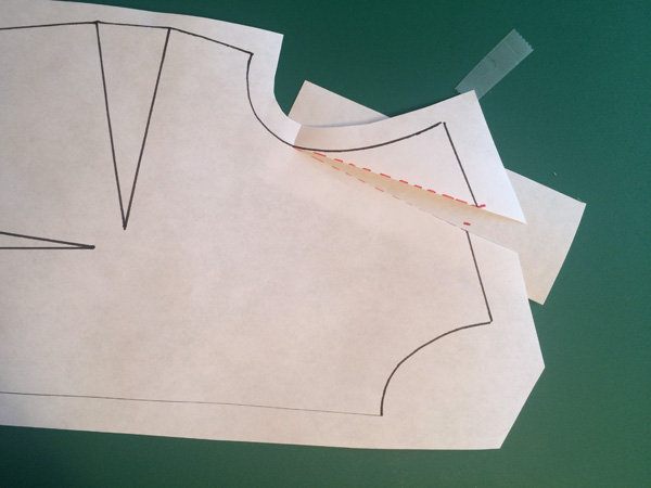 Pattern making - How to lengthen a shoulder