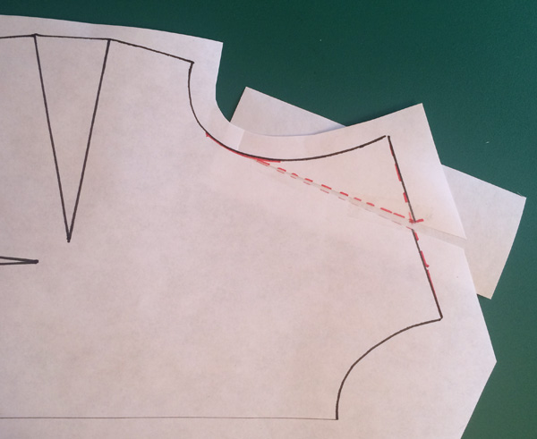Pattern making - How to lengthen a shoulder