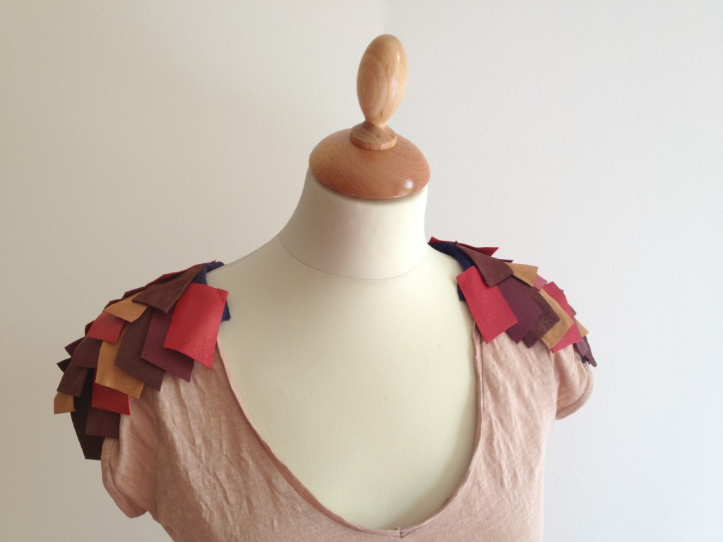 Leather accessory: fish scales